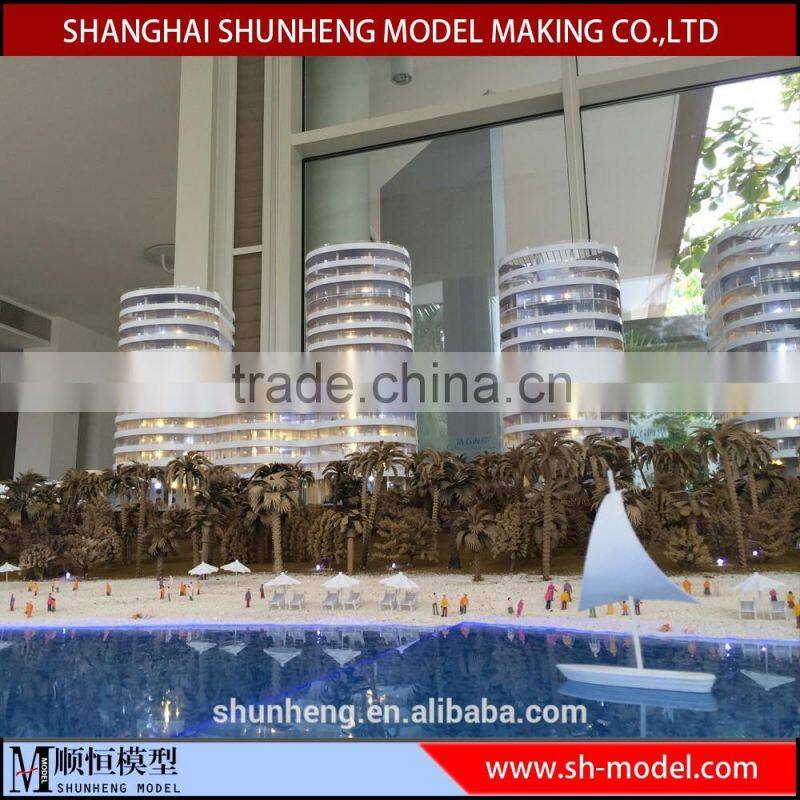 high quality customize handmade scale architectural model with custom wooden base