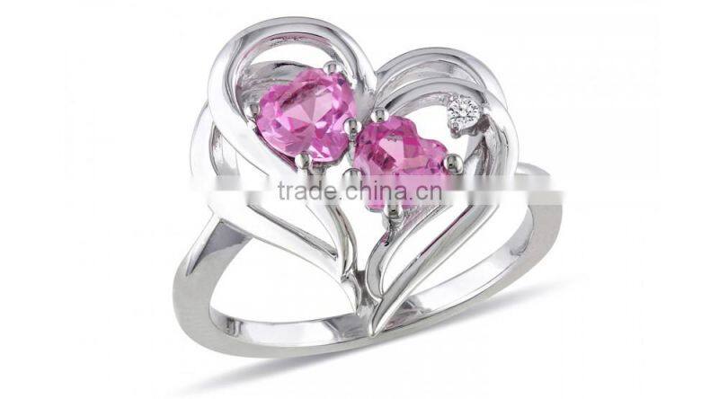 Fashion jewelry set engagement ring pink diamond