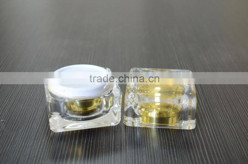 china supplier cosmetic jars small quantity luxury acrylic jar