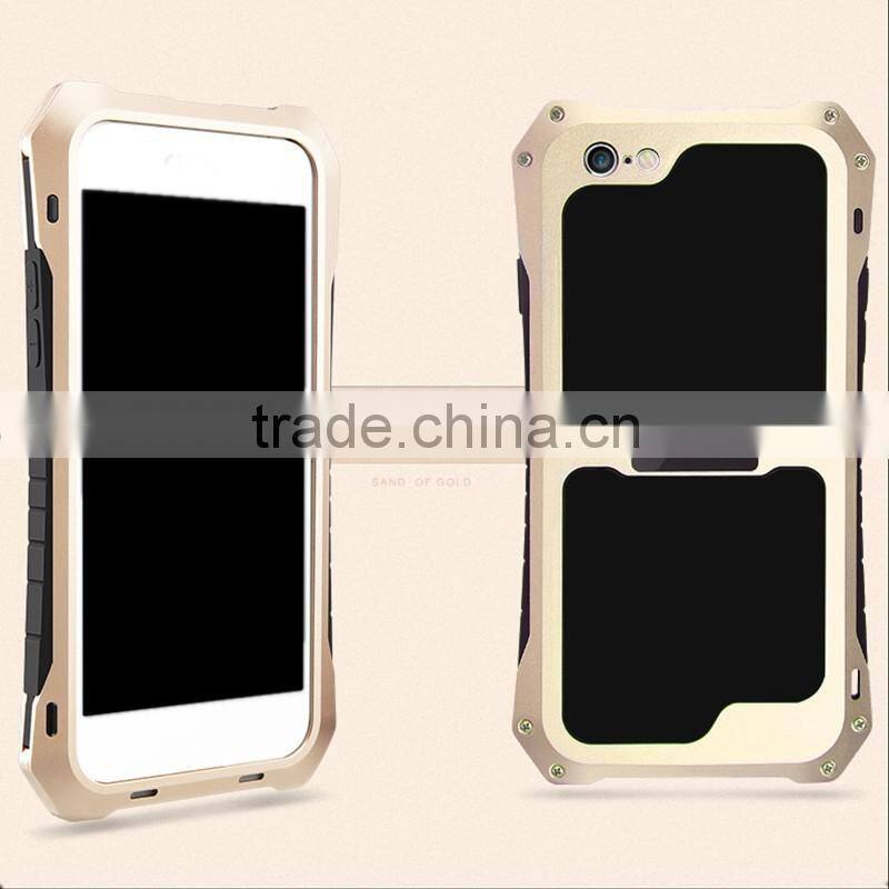 Aluminum alloy + Silicone hybird armor rugged shockproof phone case