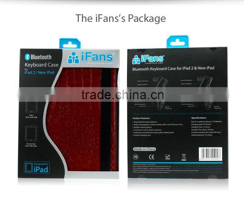 For ipad Bluetooth Keyboard leather case