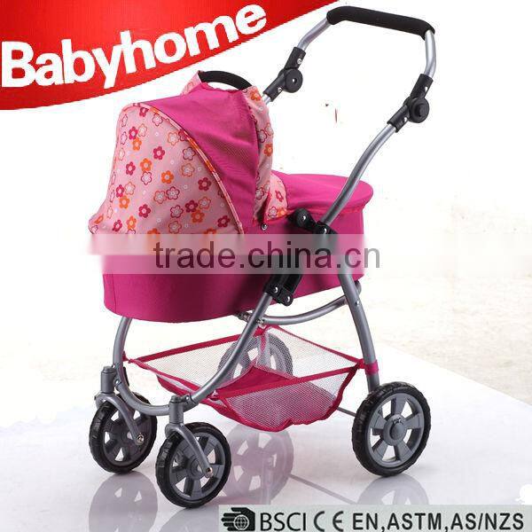 attractive high qulaity metal baby doll stroller with handle