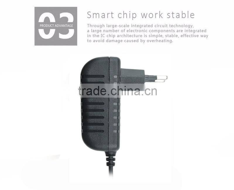 12V 2A 24W positive inside connector power adapter 5.5x2.5mm for LED light driver