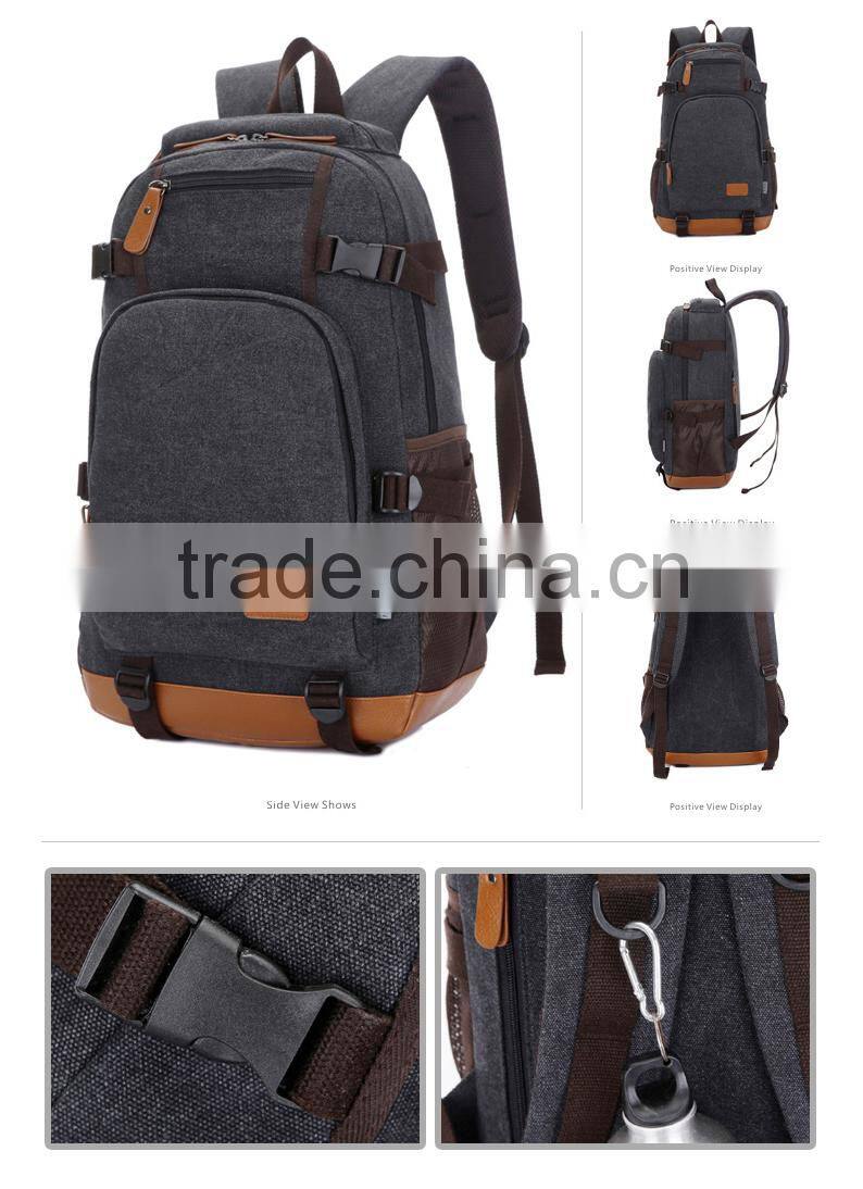 custom vintage canvas backpack for outdoor