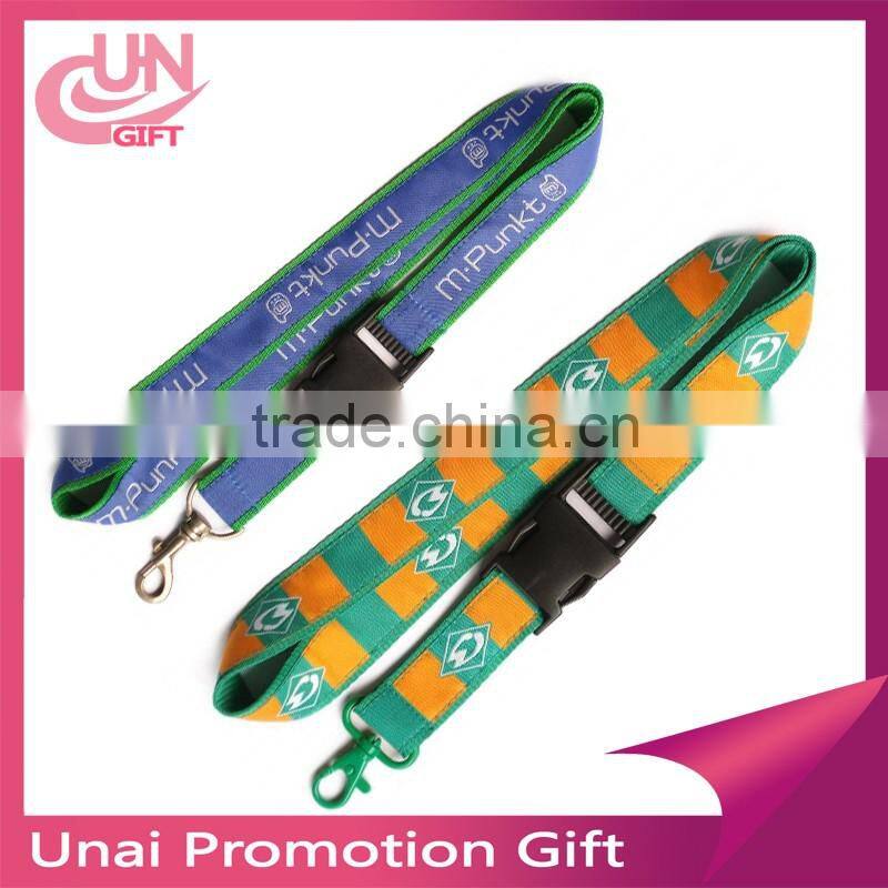 New design beautiful promotional jacquard weave lanyards