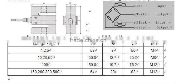 Aluminum alloy structure S type load cell