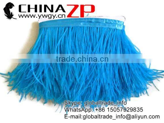 ZPDECOR Top Quality Factory Directly Supply Ostrich Feather Size 5-6 Inch Dodger Blue Marabou Feather Trim