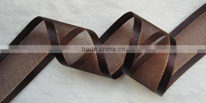 Gradual change color ribbon pink,yellow,blue,purple, 1-1/2inch wide organza ribbon,diy handmade hair accessorie,200 yard / roll.