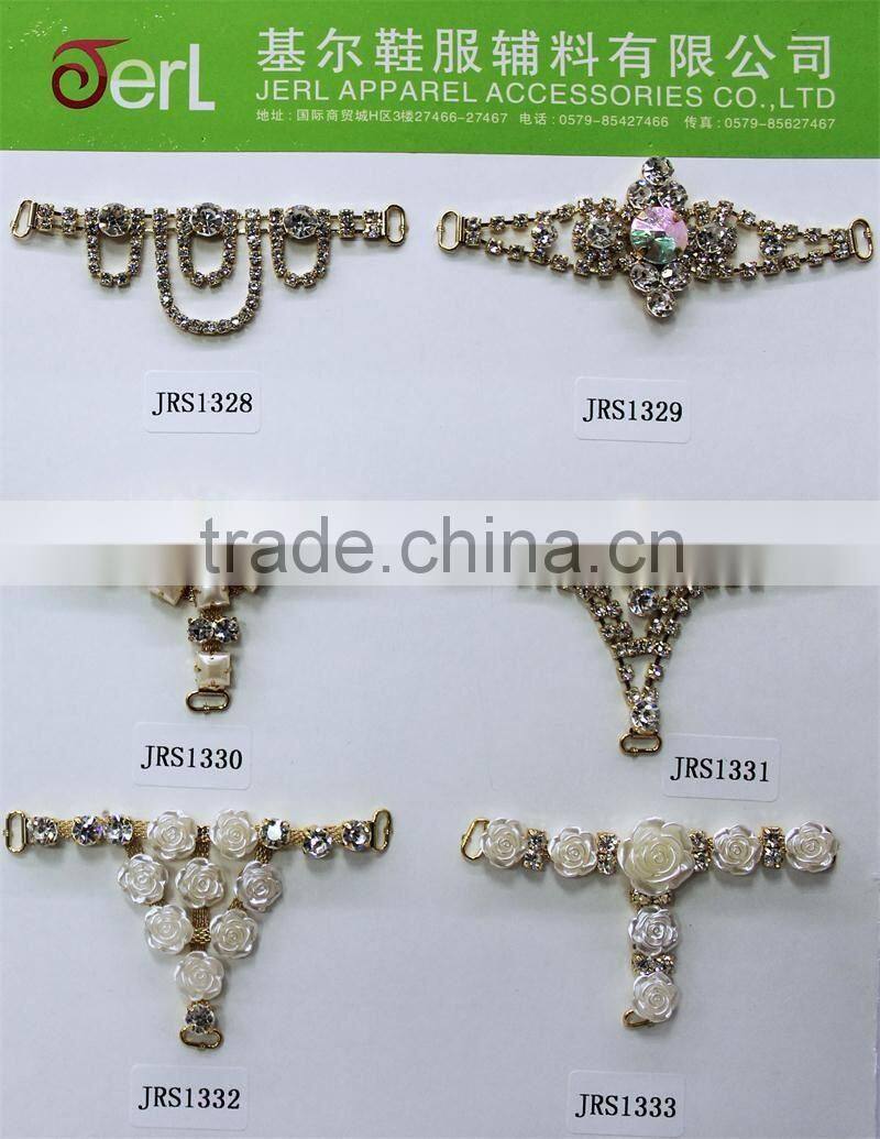 2013 lady sandal upper alloy rhinestone sparkle loop chain