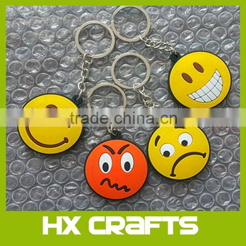 Smiley Face Emoticon soft PVC keychain