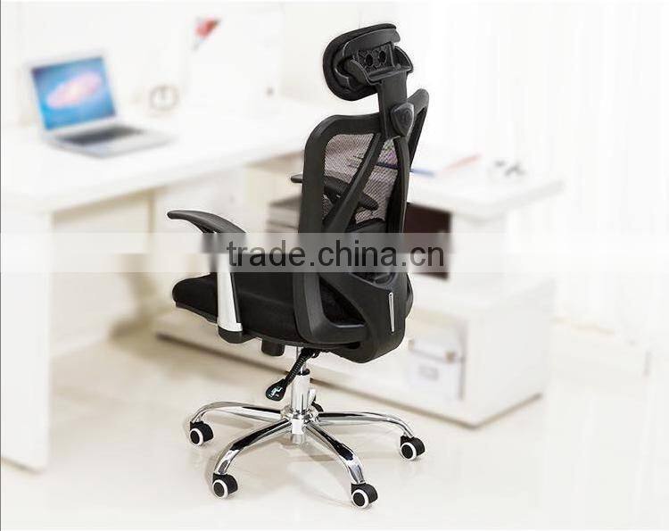 secretary typist computer office highback mesh chair adjustment headrest adjustable armrest swivel mechanism