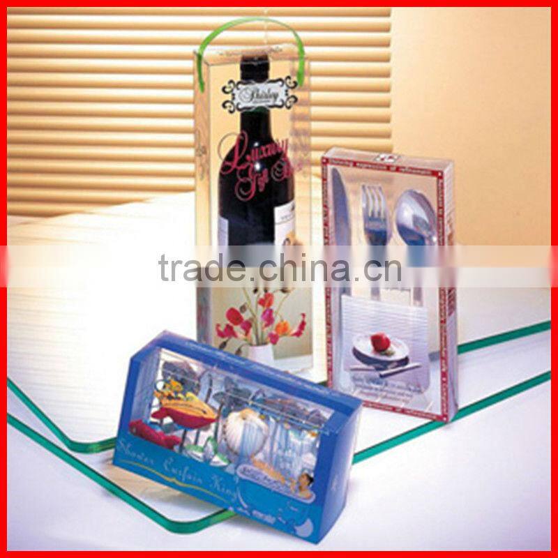 Cheap factory high quality clear rigid plastic square folding PVC box