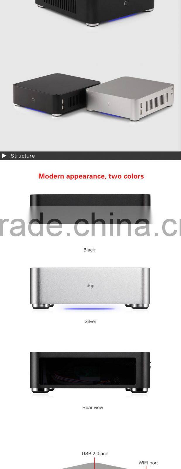 Mini ITX Case Realan Sand Blasting Thin Mini ITX Computer Case W60 ,Welcome OEM