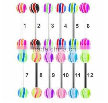 Acrylic lollipop Tongue Rings tongue barbell body piercing jewelry