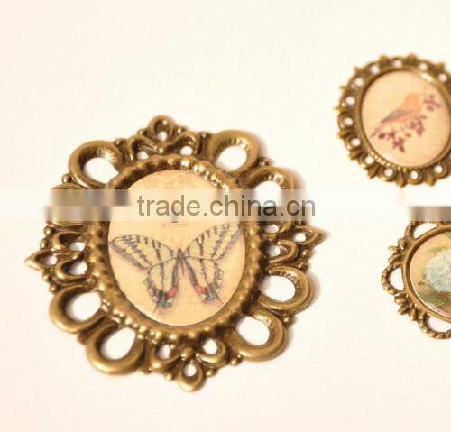 vintage metal frame sticker, epoxy sticker, 3D scrapbook sticker