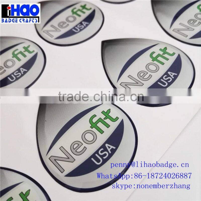 Custom printing Super adhesive epoxy dome sticker