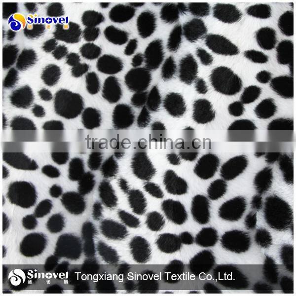 100% Polyester Animal Print Velvet Fabric/short hair velvet fabric for sofa