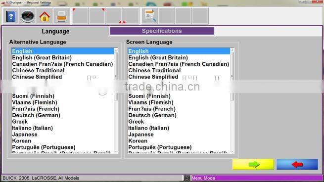 3d wheel alignment machine with multi languages and car data