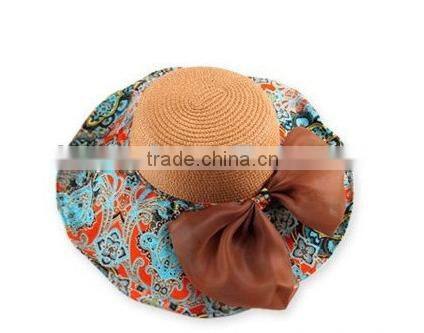 Beautiful summer beach style floppy hat