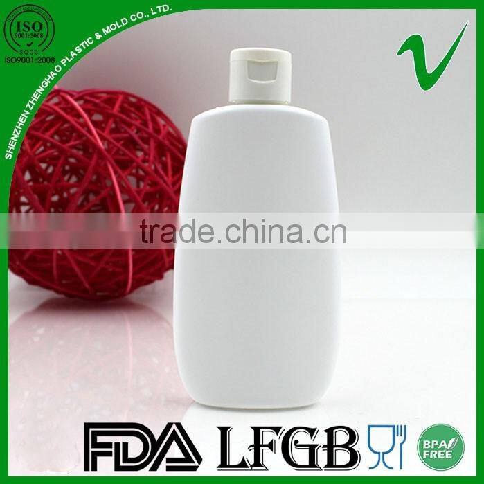 Hot sale flat shape lotion 120ml Plastic Bottles with flip top cap