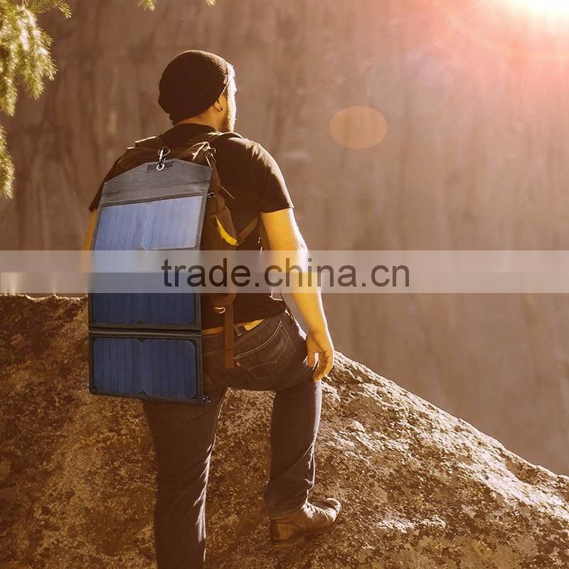 High efficiency 20W waterproof foldable solar mobile phone charger