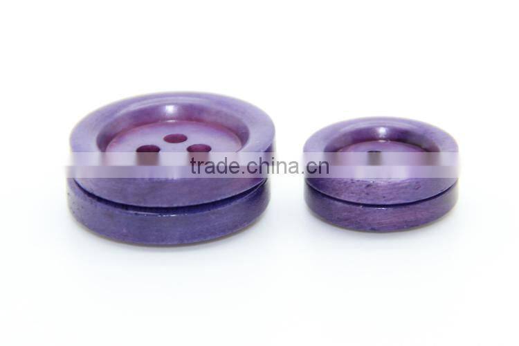 Fancy High Quality Dyed Painted Purple Bone Buttons