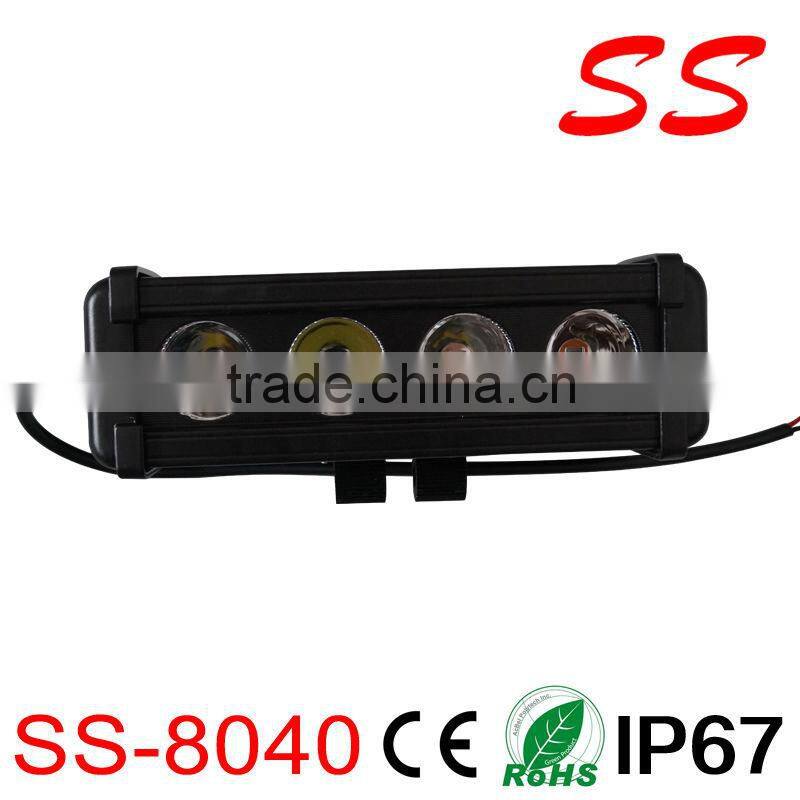 10W Led Chips, ATV Single Row Off Road Light Bar, 4x4 ,Truck, ATV, UTV White Led Light Bar, working light