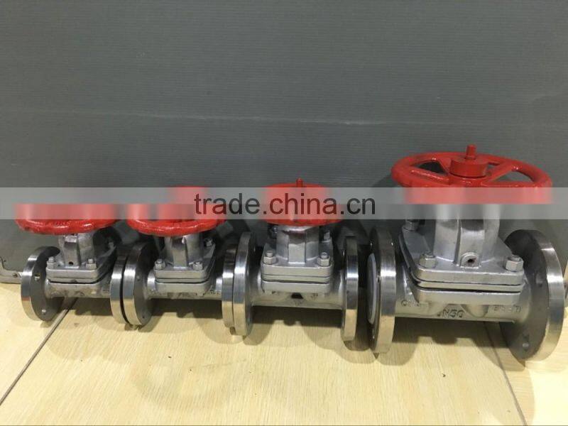 stainless steel manual PTFE diaphragm Valve