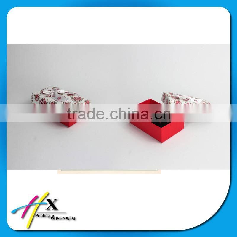 Huaixn Custom paper box for ring with handmade bowknot