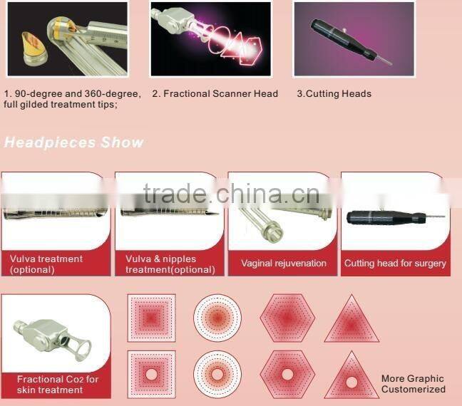 Effective women deep wrinkle removal CO2 fractional RF tube machine