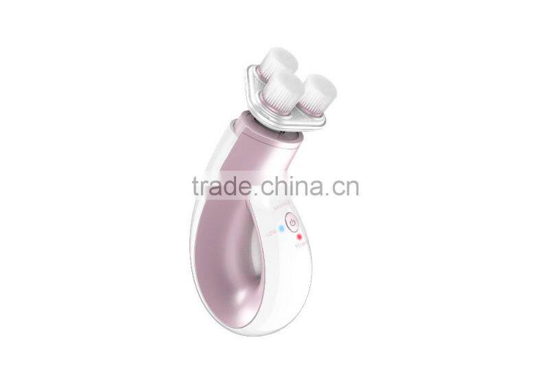 waterproof factory electric vibrating sonic facial cleansing brush/silicone cleansing brush/facial cleansing brush