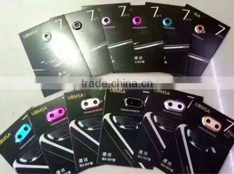 Rear Camera Protector Circle Cover Case for iPhone7/7 Plus Lens Metal Protective Ring Guard ALUMINUM 3D