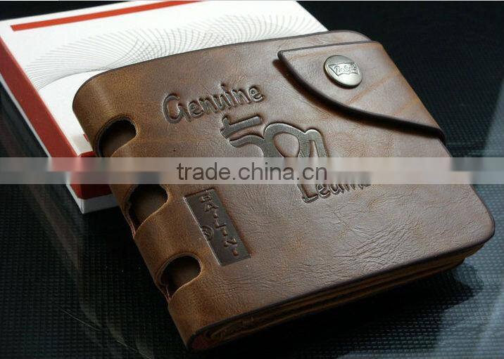 New Fashion Mens Genuine Leather Bifold Wallet Credit/ID Card Holder Leather Slim Wallet