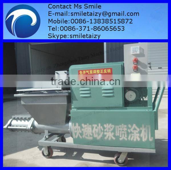 Cement plaster spraying machine with compact structure for durable using