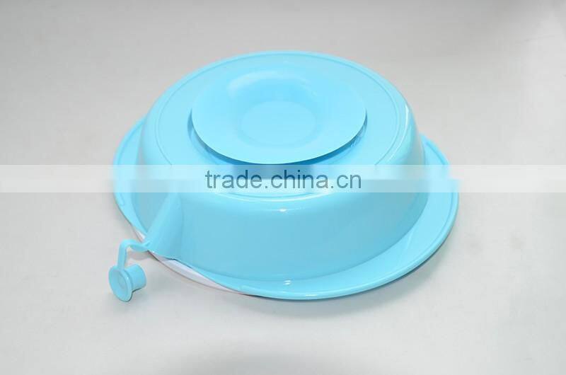 Blue color 100% melamine plate with pp underpan, Water flooding warmming baby bowl, meal prep containers
