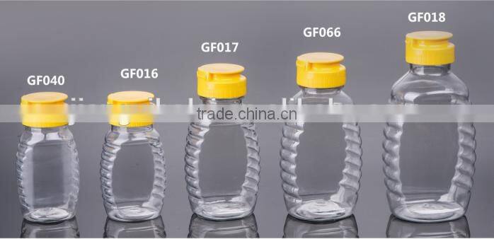 150g 255g 350g 500g Food Grade Silicone Plastic Honey Bottle Honey Squeeze Bottle