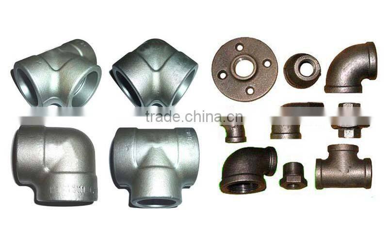 Galvanized sand asting ductile cast iron pipe fitting