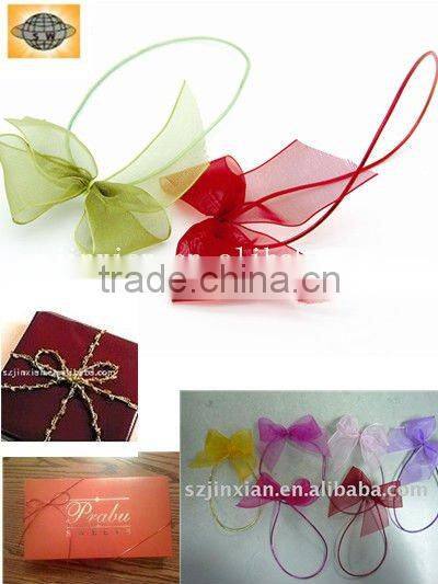 Colorful Elastic Gift Red Ribbon Bow For Wine Bottle