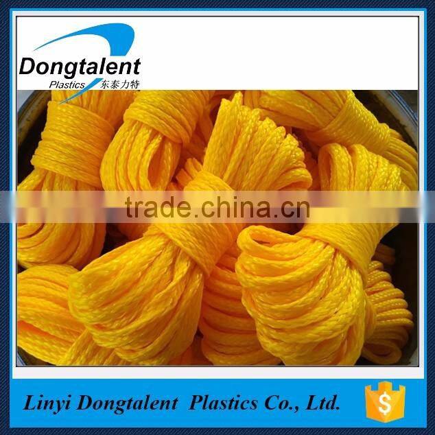 1/4 inch hollow braided polypropylene rope for for buoys, floating lines and tie downs