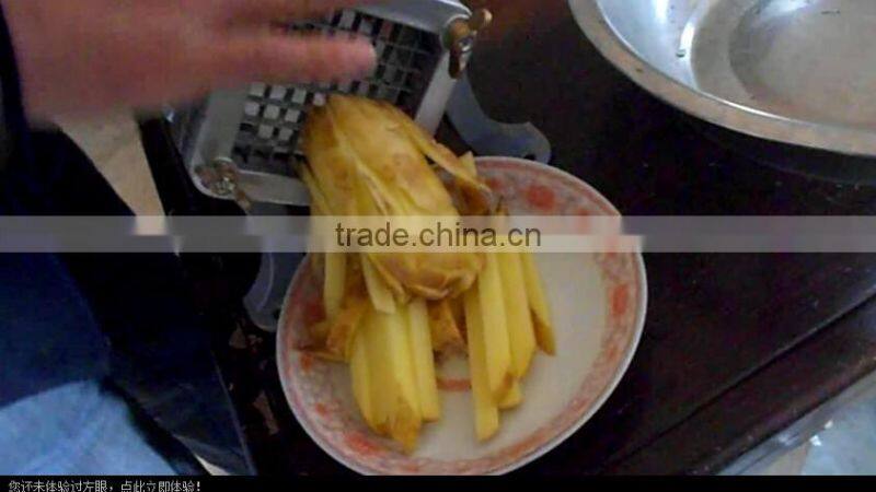 high quality green color ,french fry cutter 4pcs cupfeets aluminium support