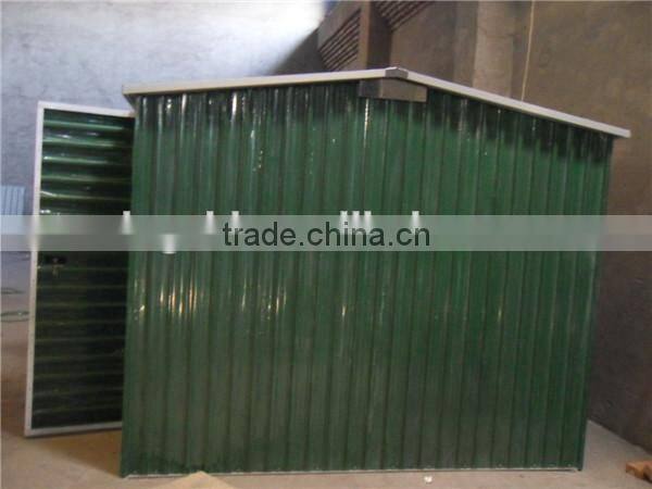 cream galvanized teel tool house