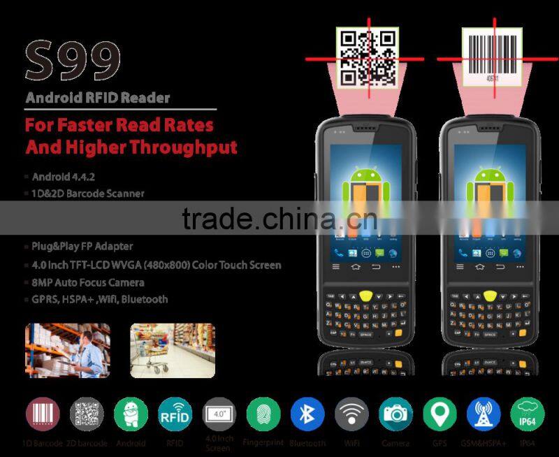Rugged 4G LTE NFC 1D/2D Android PDA barcode scanner