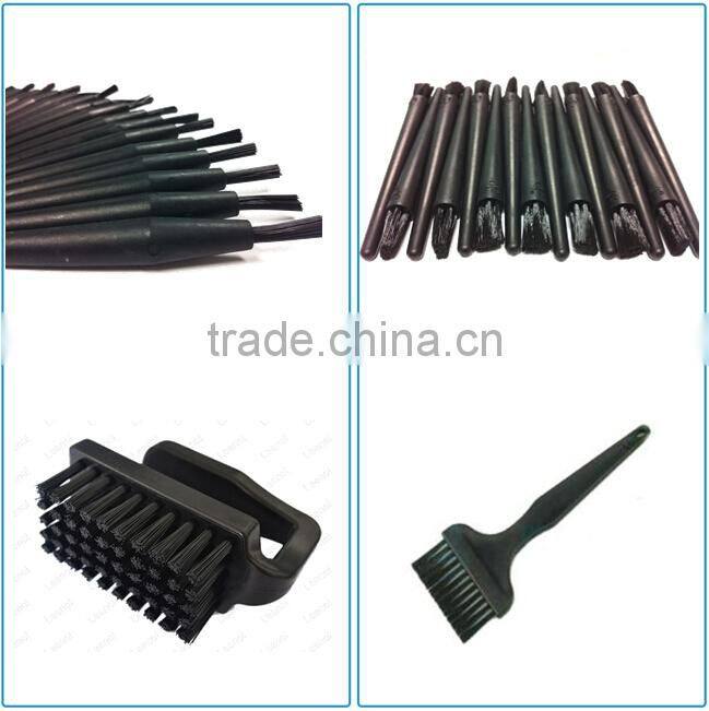 Industrial black antistatic cleaning plastic fiber brush with plastic handle