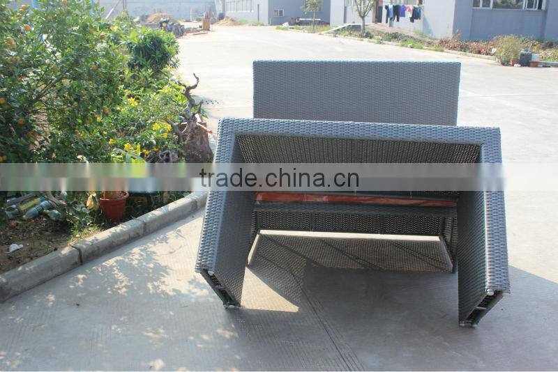 Outdoor PE synthetic rattan benches leisure table and chairs CF1275