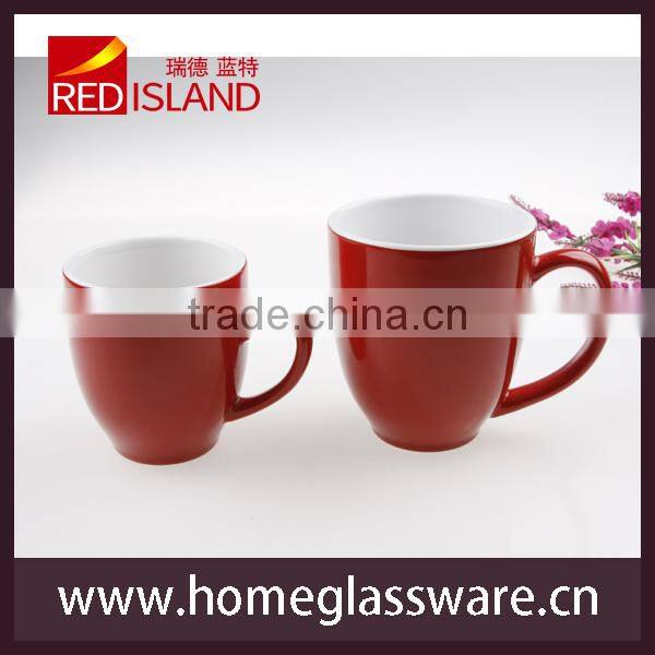 red ceramic mug cup china pattern wedding cup