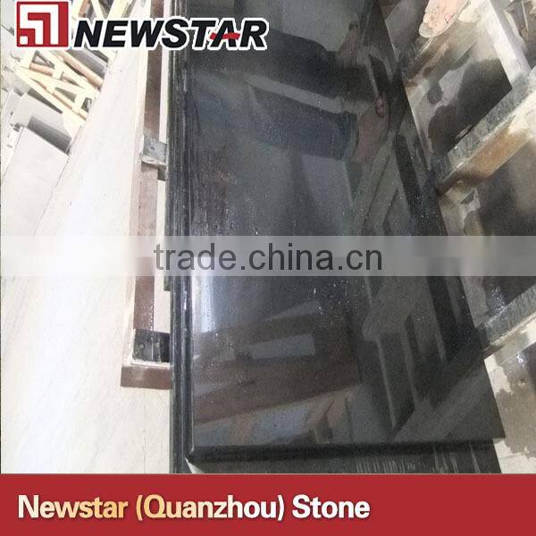 Newstar black solid color granite countertop