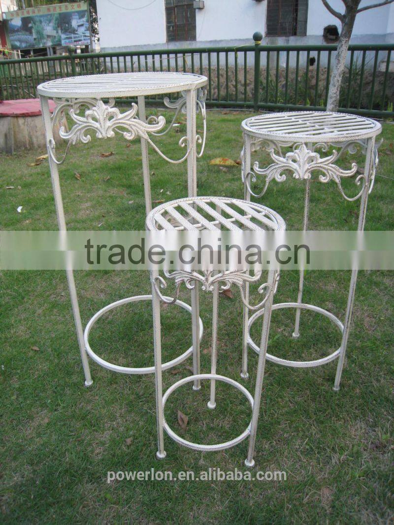 Waterproof Antique Tall Round Wedding Flower Stands (3pcs/Set)
