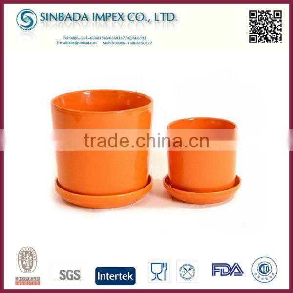 Coloful cheap new design small ceramic flower pot