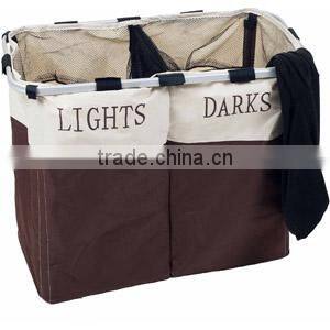 Lavish Home Foldable Double Laundry Hamper