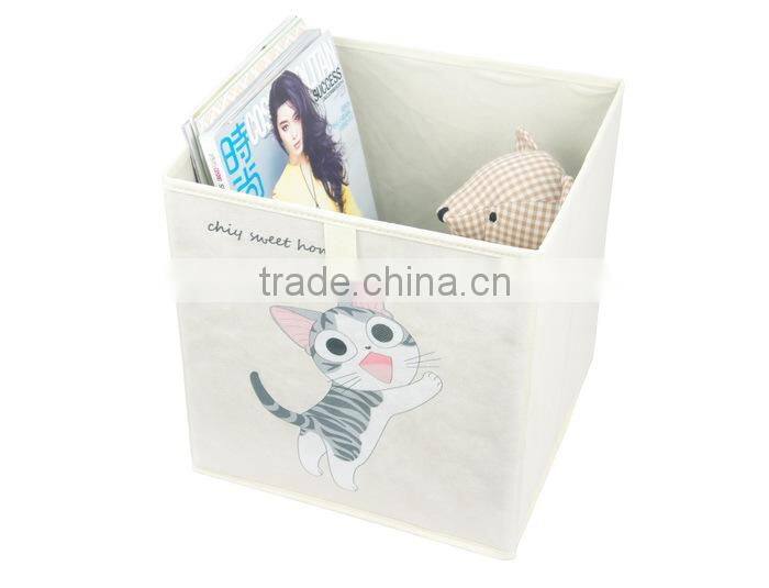 Store More Non-Woven Cube Fabric Storage box for Kids Print Cat-4